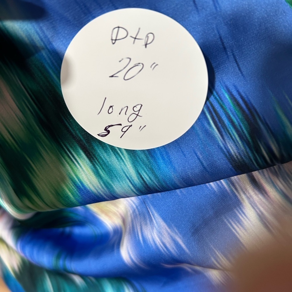 Nicole Miller Vibrant Blue and Green Maxi Skirt - Picture 7 of 7